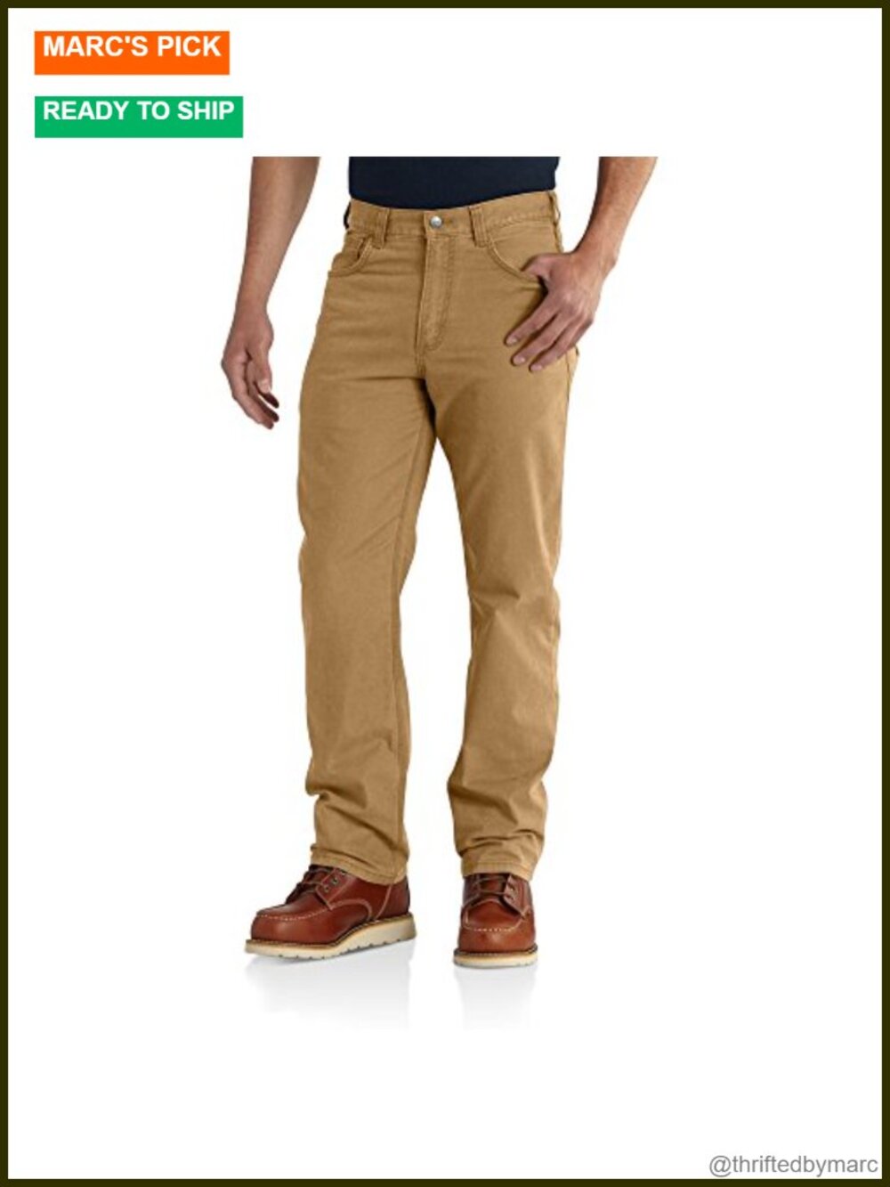 Relaxed Straight Cargo Pants Men's Work Utility Canvas Cotton Spandex 34x32